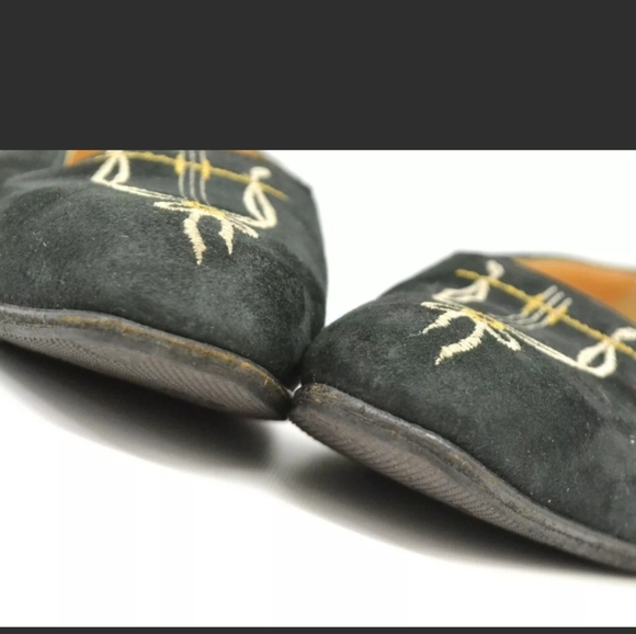 🥳HP🥳Hermes Authentic BlackSuede Flats size 5.5 - Picture 4 of 11